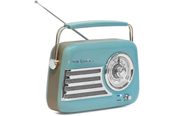 Madison  - FREESOUND-VR40BLU - 30W Vintage-radio med långt batteri - Bluetooth, USB & FM - Blå - Vintage, Nostalgic, Retro