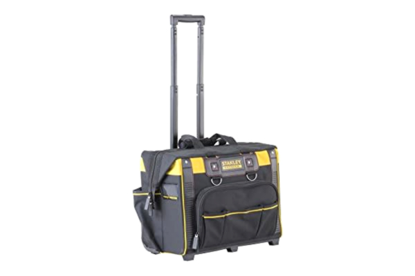 Stanley STANLEY FATMAX Open Mouth Rolling Rigid Tool Bag Trolley, Multi-Pockets Storage Organiser, FMST1-80148