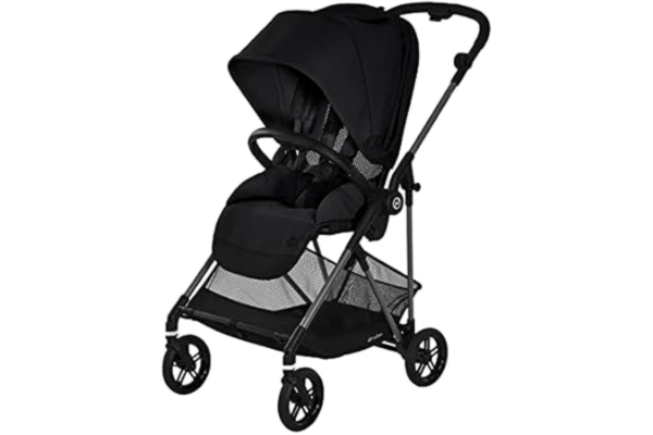 Cybex CYBEX Gold Melio Carbon Poussette, De la Naissance à environ 3 ans (max. 15 kg), Cadre ultra léger en fibre de carbone (poids total seulement 5,8 kg), Noir (Deep Black)
