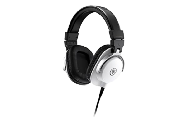 Yamaha  HPH-MT5 Studiohörlurar - Hopfällbara monitorhörlurar med 3 m kabel och 6,3 mm standard stereo-adapterkontakt, i vitt