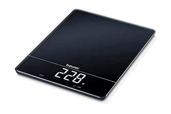 Beurer  KS 34 köksvåg, för exakt vägning upp till 15 kg, med taravågsfunktion och Magic LED-display, svart