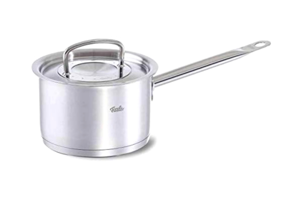 Fissler  Oryginalna profesjonalna kolekcja / rondel ze stali nierdzewnej (Ø 16 cm, 1,5 l) z krawędzią do wylewania, skala wewnętrzna, metalowa pokrywka - indukcja, srebrny