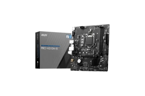 MSI  PRO H510M-B Emolevy - Intel H510 - Intel LGA1200 socket - DDR4 RAM - Micro-ATX