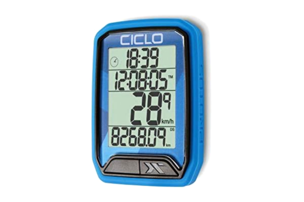 CicloSport CICLO PROTOS 213 bezprzewodowy komputer rowerowy, w kolorze niebieskim, z 13 funkcjami