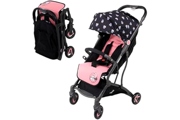 Nania  - CASSY kompaktowy wózek dziecięcy 6-36 miesięcy, lekki i poręczny - składany jedną ręką - w zestawie torba - Disney (Minnie)