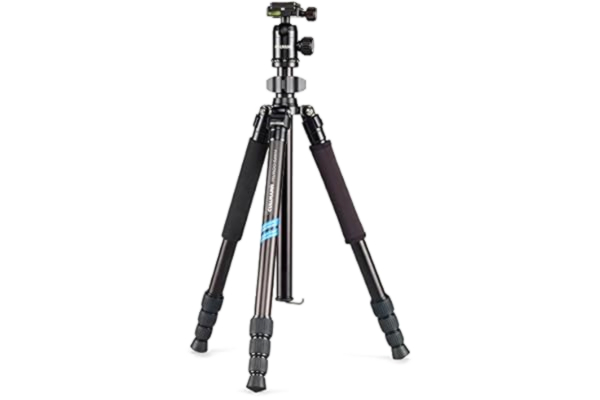 Cullmann  55460 MUNDO 525M Tripod 159,5 cm avec monopied integré noir + rotule incluant système attache rapide + colonne centrale courte + étui de transport idéal pour macro et voyage (1650 g replié 45,5 cm)