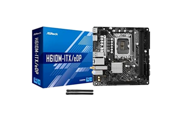 ASRock  H610M-ITX/eDP Emolevy - Intel H610 - Intel LGA1700 socket - DDR4 RAM - Mini-ITX