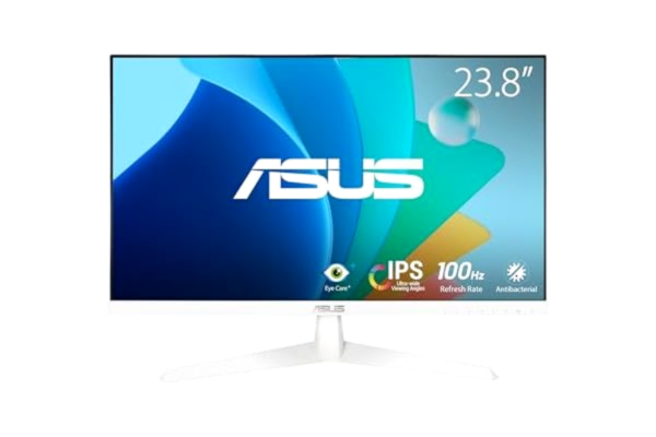 Asus ASUS Eye Care VY249HF-W – 24 tums full HD-skärm – 100 Hz, 1 ms MPRT, AdaptiveSync – IPS-panel, Vesa 100x100, 16:9, 1920x1080, HDMI, vit