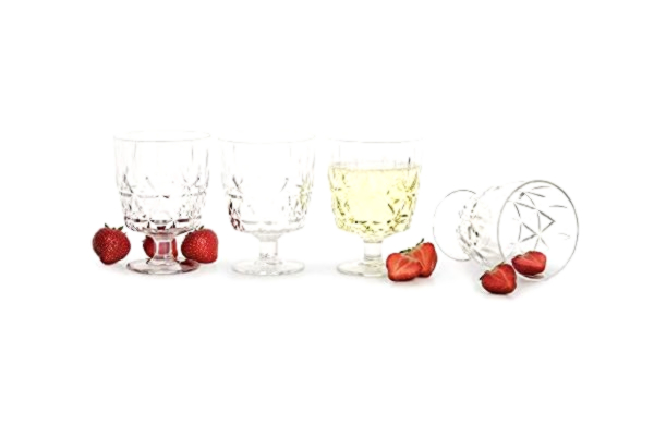 Sagaform  picknickglas uppsättning med 4 akryl i transparent med en volym på 300 ml, 8 x 11 cm, 5017851