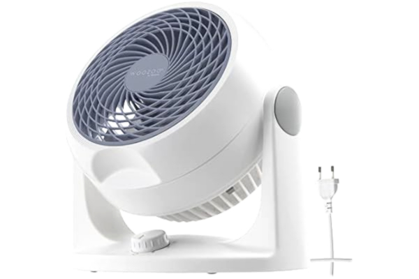 Woozoo , Ventilatore da tavolo silenzioso, potente e portatile, 23m², Portata 12 m, Inclinazione verticale, La camera - Woozoo PCF-HD18N - Bianco