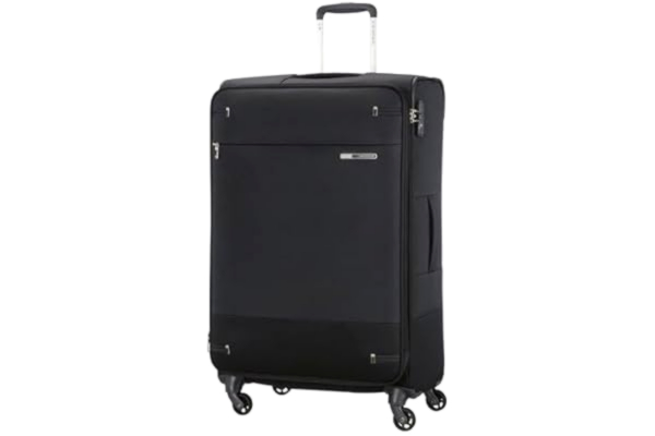 Samsonite  Base Boost - Mjuk resväska 78 cm stor, vagnväska med 4 hjul, TSA-lås, lätt och expanderbar, 105 l, Svart