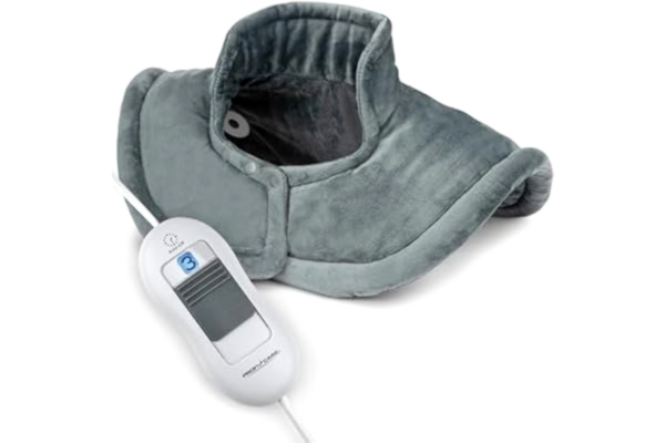 ProfiCare  PC-SNH 3097 axel-/nackvärmekudde, långvarig och lugnande värme, perfekt alternativ till värmekudden extra mjuk yta, justerbar 3 temperaturnivåer, grå, 52 x 50 cm