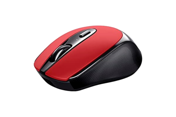 Trust  Zaya Souris Rechargeable sans Fil (Microrécepteur USB, adaptée aux gauchers et aux droitiers, 4 Boutons, USB-C pour recharger la Batterie) Rouge