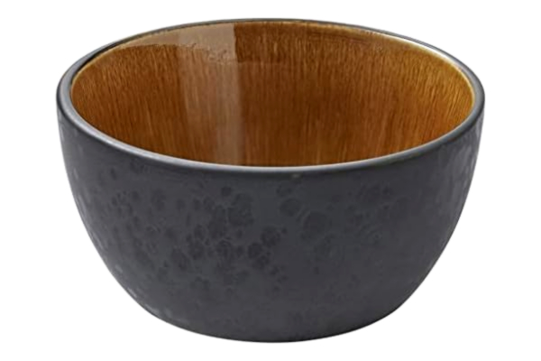 Bitz BITZ skål Dia. 14 x 7 cm svart/amber