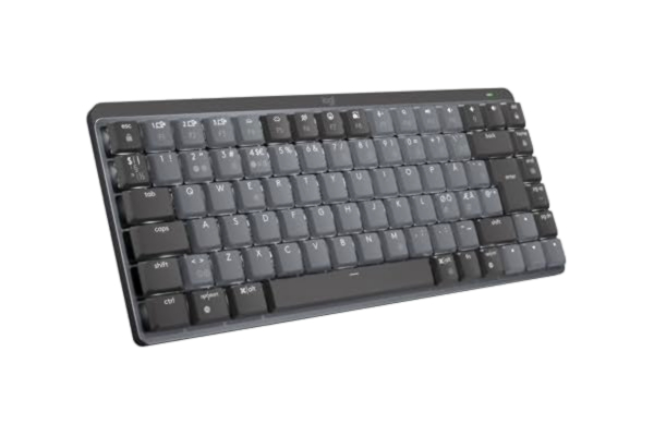 Logitech  MX Mechanical Mini trådlöst bakgrundsbelyst tangentbord, taktila tysta brytare, belysta tangenter, Bluetooth, USB-C, macOS, Windows, Linux, iOS, Android, Metal, Layout Pan Nordic QWERTY - Grå