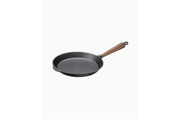 Skeppshult  cast iron Frying Pan 24 cm with walnut handle Seasoned Natural Non-Stick Made in Sweden