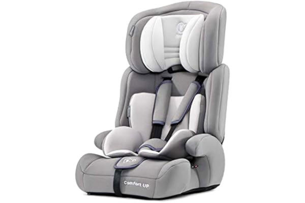 KinderKraft Kinderkraft Car Seat COMFORT UP, Booster Child Seat, with 5 Point Harness, Adjustable Headrest, for Toddlers, Infant, Group 1/2/3, 9-36 Kg, Up to 12 Years, Safety Certificate ECE R44/04, Gray