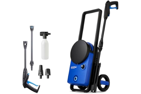 Nilfisk  Core 130 bar högtryckstvätt med Power Control - kraftfull högtryckstvätt för små uteplatser och bilar (1500 W)