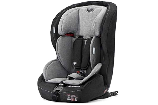 KinderKraft Kinderkraft Car Seat SAFETY FIX, Booster Child Seat, with Isofix, Top Tether, Adjustable Headrest, for Toddlers, Infant, Group 1/2/3, 9-36 Kg, Up to 12 Years, Safety Certificate ECE R44/04, Gray