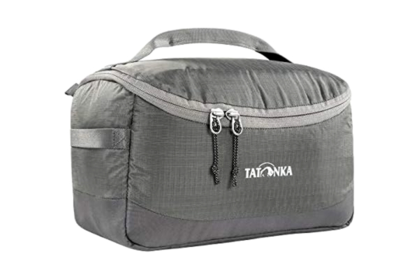 Tatonka  Trousse de Toilette Wash Case – Grand Sac de Toilette avec de Nombreux Compartiments et Fixation Trolley – 9 l – 17 x 17 x 29 cm (Gris Titane)