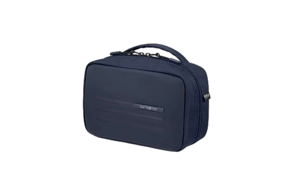 Samsonite  Stackd Toilet Kit, Toilettaske, Polyurethan (PU), Genanvendt polyethylenterephthalat (rPET), Blå, Monokromatisk, Lynlås, 220 mm
