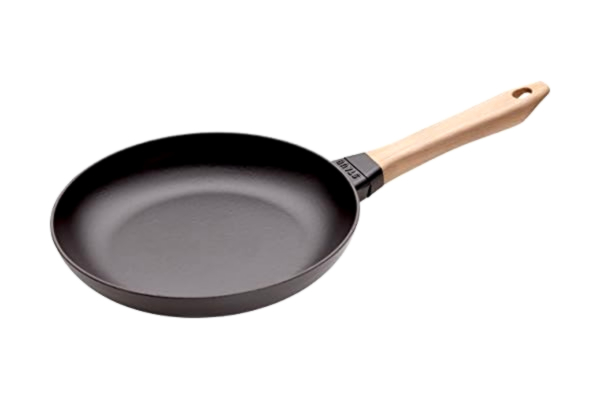 Staub STAUB Stekpanna av gjutjärn med trähandtag, Lämplig för induktionsspis, 26 cm, Svart