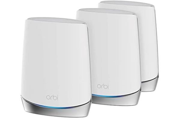 Netgear NETGEAR Orbi RBK753 - Wi-Fi-system (router, 2 extendere) - op til 5651 sq.ft - mesh - GigE - Wi-Fi 6 - Tri-Band