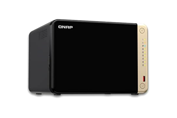 QNAP  TS-664-8G | 6-fack, Intel Quad-core CPU, 2 x M.2-kortplatser, 2,5 GbE stationär NAS, 8 GB RAM
