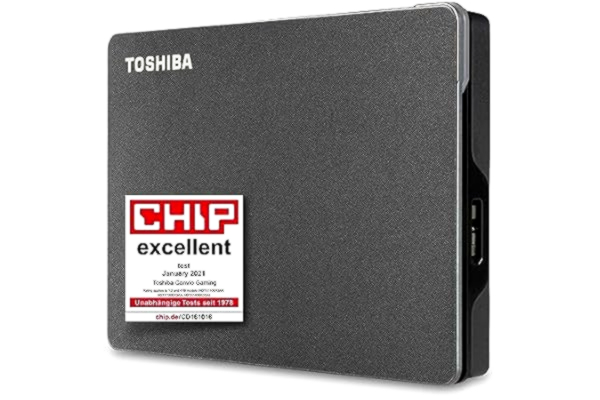 Toshiba  1TB Canvio Gaming - Portable External Hard Drive compatible with most PlayStation, Xbox and PC consoles, USB 3.2. Gen 1 Technology, Black (HDTX110EK3AA)