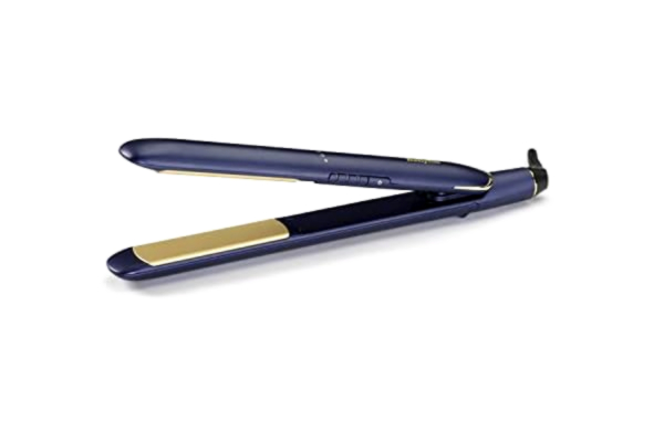 BaByliss  Midnight Luxe Straightener - Titanium Ceramic Liquid Plates for Smooth Slide, Fast 30 Second Heating, 3 Heat Settings up to 235°C, Worldwide Use, 2516PE