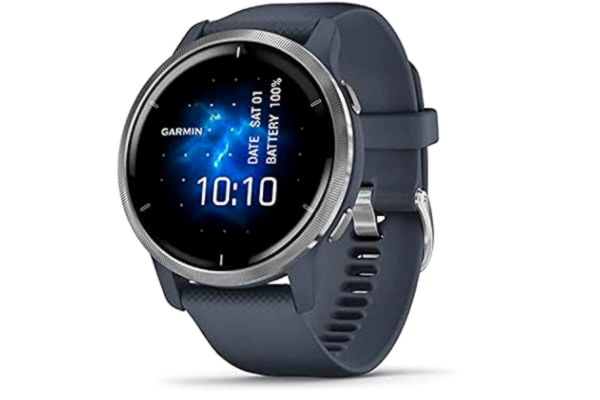 Garmin  Venu 2 - 45 mm - granitblå - sportsur med bånd - silikone - granitblå - håndledsstørrelse: 135-200 mm - display 1.3 - Bluetooth, Wi-Fi, ANT+ - 49 g