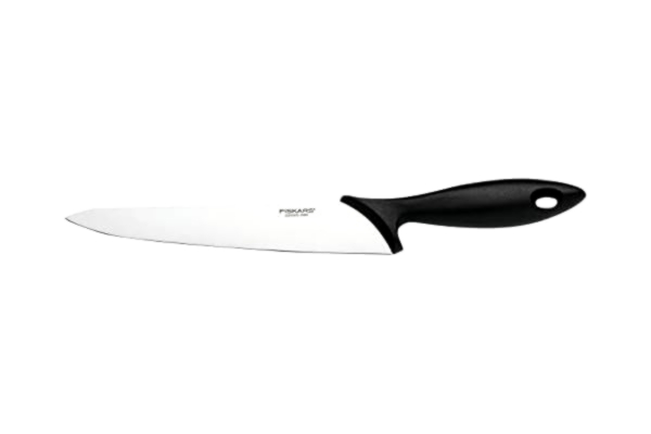 Fiskars  kökskniv, Essential, bladlängd: 21 cm, rostfritt stål / PP-plast, svart, 1065566