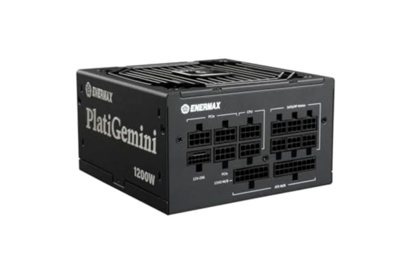 Enermax ENERMAX PlatiGemini ATX 3.1 och ATX12VO Hybridströmförsörjning 1200 W 80PLUS Platinum (helt modulär, 12V-2x6, 60% semi-fläktlös) inkl. WireView GPU; EGN1200P