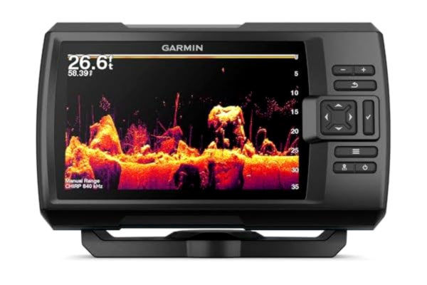 Garmin  Striker Vivid 7 cv, lättanvänd 7 tums färgfiskare och ekolodsgivare, levande skanningsfärgpaletter (010-02552-00)