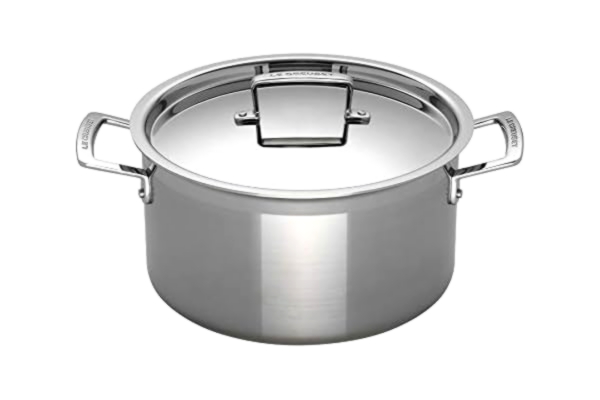 Le Creuset  3-Ply Stainless Steel Deep Casserole with Lid, 20 x 9.7 cm