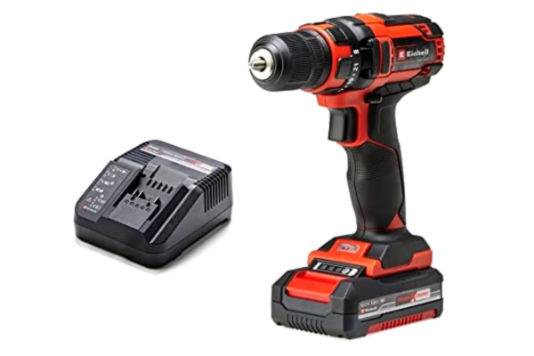 Einhell  sladdlös borrmaskin TC-CD 18/35 Li (1x1,5 Ah) Power X-Change (litiumjon, 18 V, hastighetselektronik, LED-belysning, mjukt grepp, inkl. 1,5 Ah PXC-batteri, laddare + förvaringslåda)