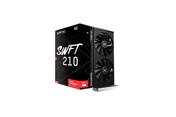 XFX  SPEEDSTER SWFT210 RADEON RX 7600 CORE spelgrafikkort med 8 GB GDDR6 HDMI 3xDP, AMD RDNA™ 3 (RX-76PSWFTFY)