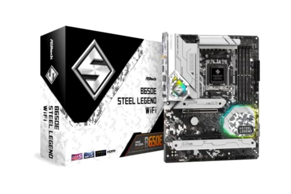 ASRock  B650E Steel Legend WIFI Emolevy - AMD B650 - AMD AM5 socket - DDR5 RAM - ATX