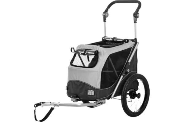 Trixie TRIXIE 12794 Cykelvagn, Svart, Grå