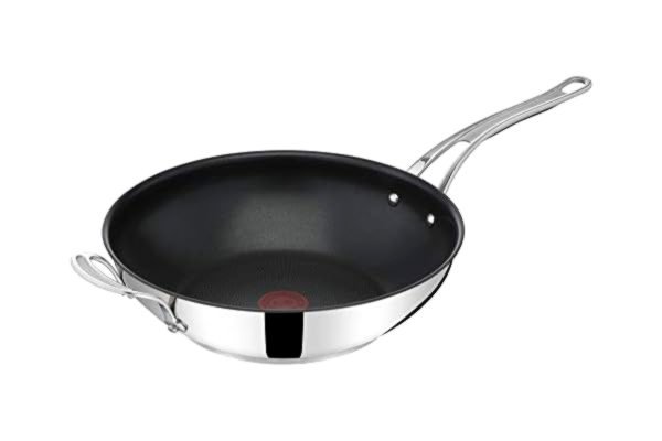 Tefal  Jamie Oliver Cook's Classic Wokpanna E30688 | Svart/Rostfritt Stål | 30 cm | Lämplig för Induktion | Non-Stick Beläggning | Temperaturindikator Thermo-Signal™
