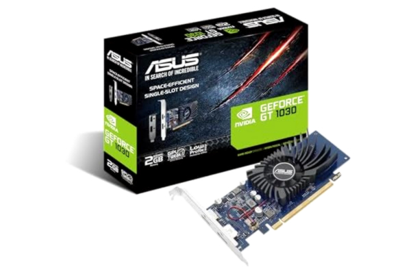 Asus ASUS GeForce GT 1030 2GB GDDR5 grafikkort med låg profil för HTPC-byggnad (med I/O-portfästen)