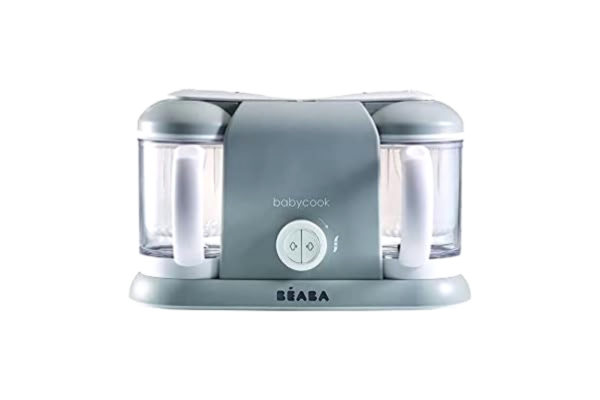 Beaba BÉABA, Babycook Duo Robot Bébé 4 en 1 Mixeur-Cuiseur, Cuisson Vapeur rapide 15min , Diversification alimentaire, Petits pots bébé maison, Contenance XXL 2200 ml, Gris