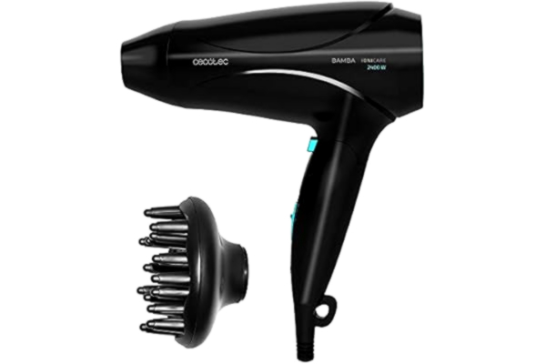 Cecotec  Ionic Sèche-cheveux avec diffuseur Bamba IoniCare 5450 Power&Go ProIce 2400 W, buse de précision, diffuseur avec ions et grand débit d'air