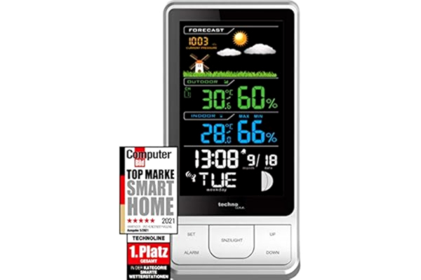 Technoline  WS6441, argenté/Noir.