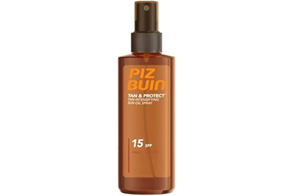 Piz Buin  Tan & Protect, sololjespray med solskydd SPF 15, vattentät och snabb absorberande, 150 ml
