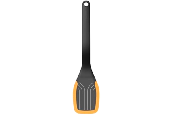 Fiskars  stekspade med silikon, längd: 29 cm, plast/silikon, Functional Form, svart/orange, 1027300