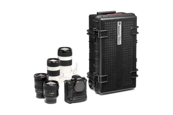 Manfrotto  PRO lätt tuff TH-83 HighLid, hårt kameraväska, lufttät stängning, IP67-godkänd, vattentät och dammtät, Svart, L, Tuff TH-55 w/skum