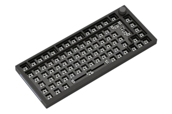 Glorious  Gaming GMMK PRO 75% Barebones (endast chassi) – Modulärt mekaniskt gamingtangentbord, TKL-storlek, chassi på 1,5 kg, RGB, helt anpassningsbart, 5-stiftsbrytare, Internationell/ISO - Svart