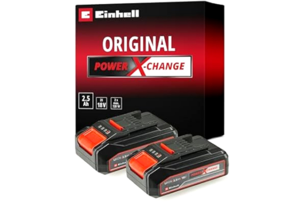 Einhell  2,5 Ah Twinpack Power X-Change (Li-Ion, 18V, 2 x 2,5 Ah, kompatibel med alla Power X-Change-enheter, proaktivt batterihanteringssystem)