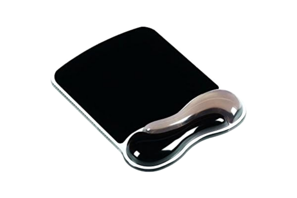 Kensington  musmatta med handledsstöd – ergonomiskt dubbelt gel handledsstöd för dator/bärbar dator med laser och optiska möss. Halkfri bekväm musmatta med cool gel – grå (62399)